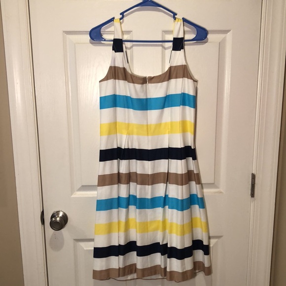 Nine West striped fit and flare dress - Picture 2 of 4